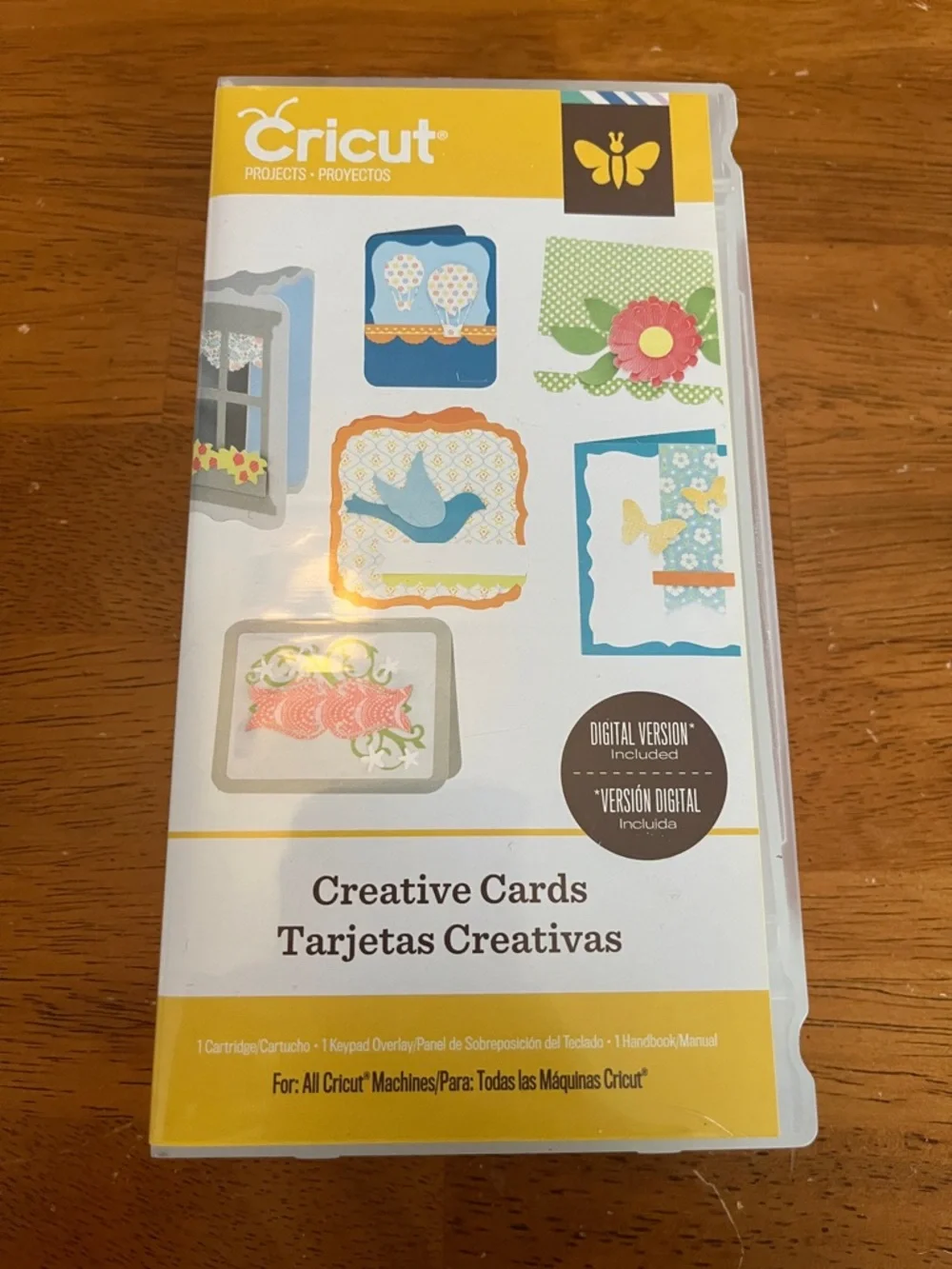 Cricut Creative Cards Cartridge - Yellow, White, Blue, Green Accents